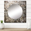 Pjero - Grand miroir mural carré en mosaïque Boho