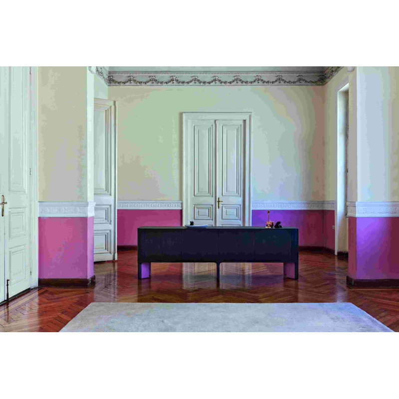 Acro-bat 94.5'' W Solid Wood Sideboard, Natural Oak/Rosewood