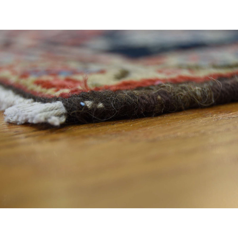 8'6" x 11'7" Vintage Hand Knotted Red Wool Rectangle Oriental Rug - 3DDF01A5FC8D4DE29FC3D0CD1C10F75D