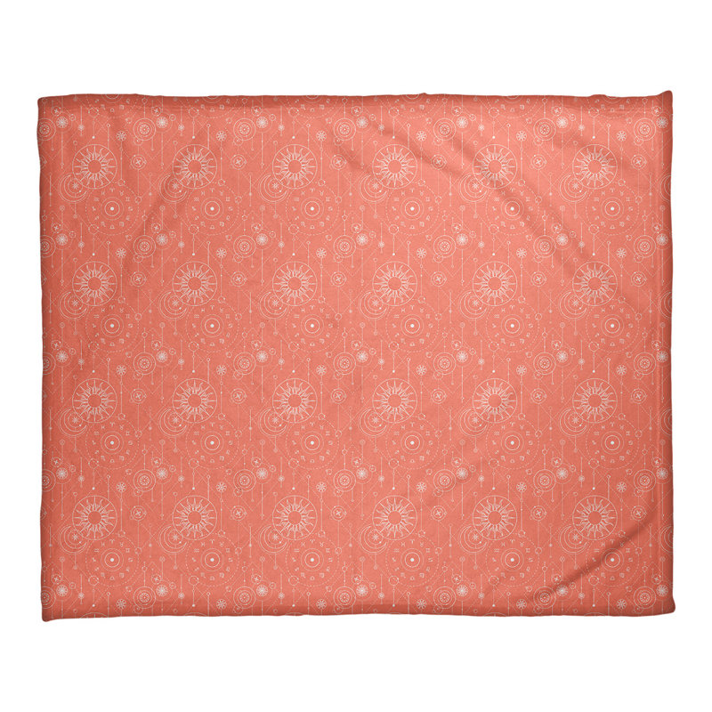Couverture d'astrologie Katelyn Elizabeth, l 32,5 po x L 42,5 po, Orange