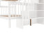 Lit superposé blanc avec cadre et espace de rangement efficace Optimisation des tiroirs de chambre à coucher - Finition-1663724517
