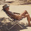 Chaise longue: Rayures marines