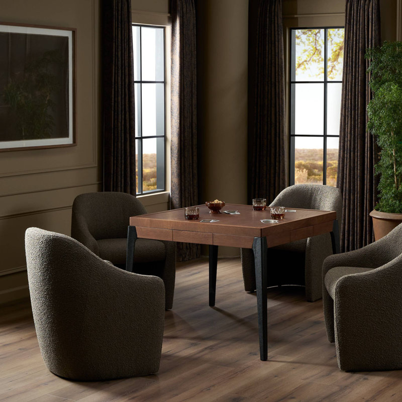 Mahjong Table-Ebonized Oak, Smoked Oak