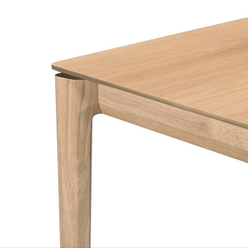 Solid Wood Base Dining Table, Oak