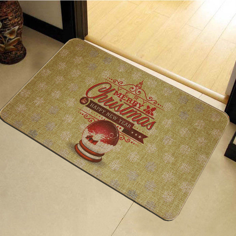 Coton à imprimé en caoutchouc 30 po x 18 po tapis de porte extérieur antidérapant