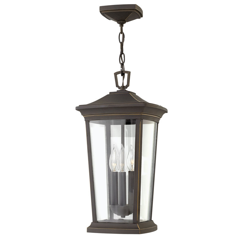 Bromley 3 - Light Lantern Geometric Pendant, Oil Rubbed Bronze