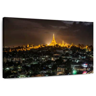 Pagode Javetta Shwedagon au-dessus de Rangoun