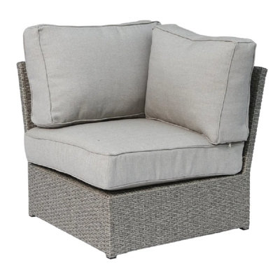Hillsbury 130" W x 130" D x 26" H HDPE Wicker 9-Piece Modular Sectional Seating Group