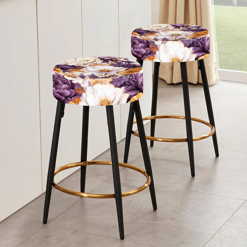 Autumn Cottage Flowers Composition - Ensemble de 2 tabourets floraux
