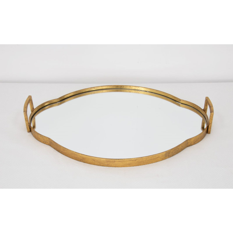 Summer Decorative Tray, Gold