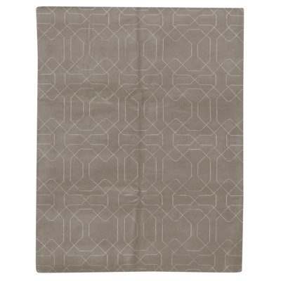 Hand Knotted Area Rug in Olive