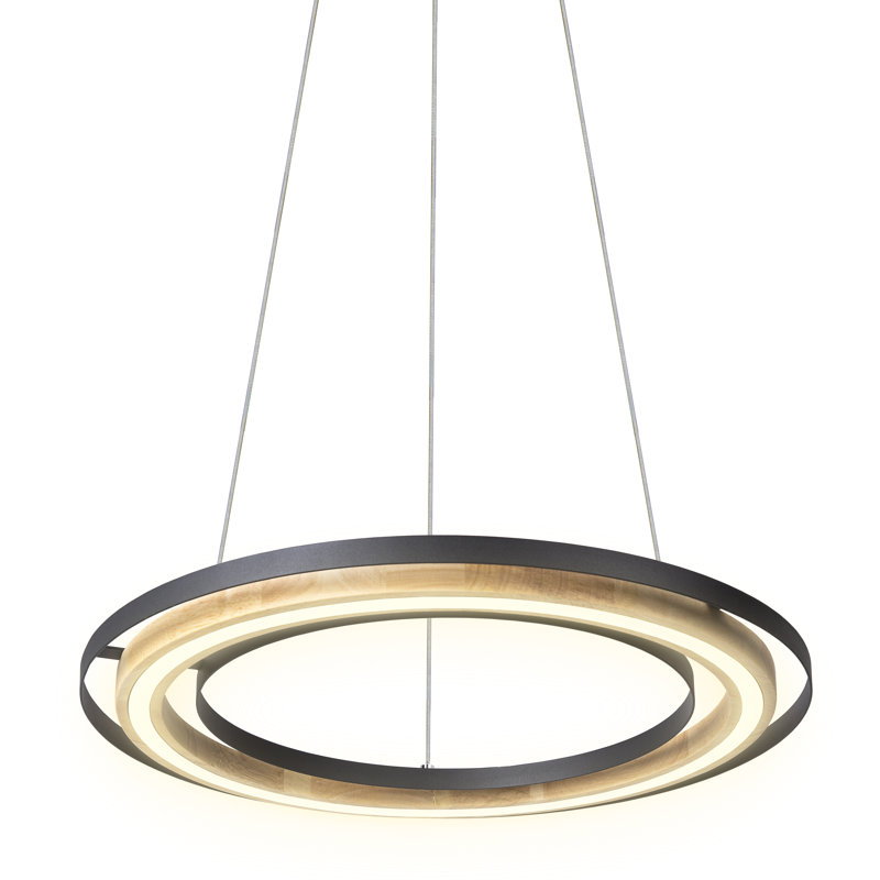 Dellano 1 - Light Matte Black LED Geometric Pendant