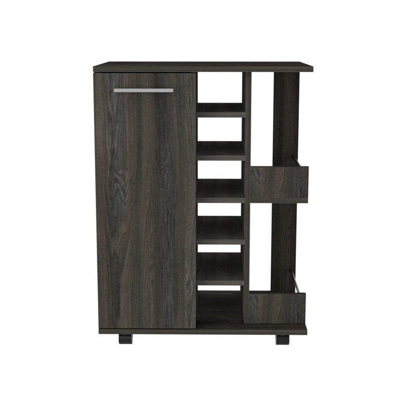McEwensville Wood Bar Cart, Grey