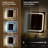 Flip Top Makeup Vanity Desk with LED Lighted Mirror-438408979
