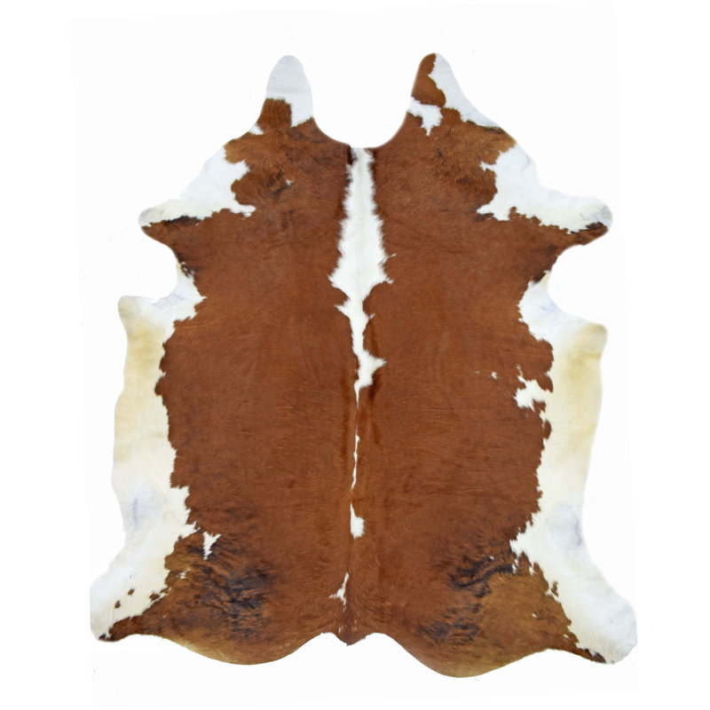 Steinmetz Cowhide Animal Print Area Rug in Brown