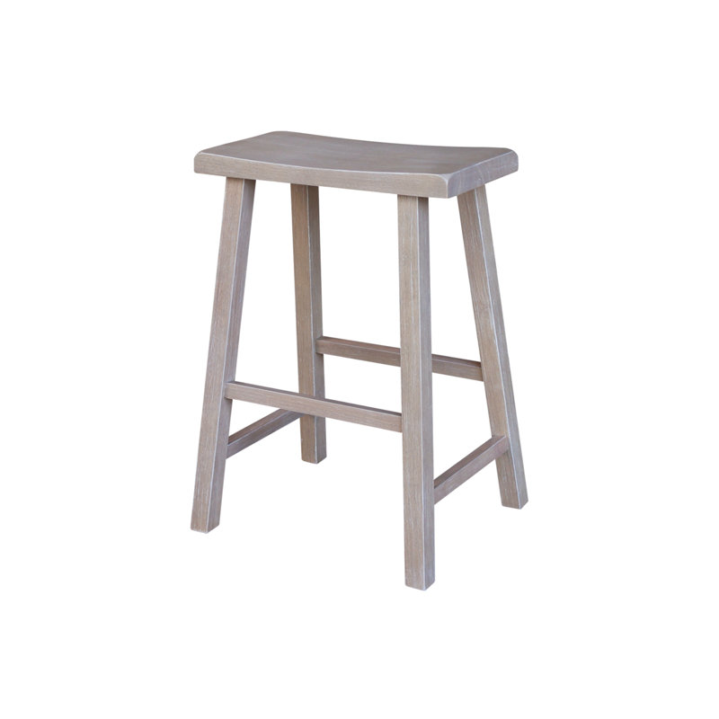 Creations Sawhorse Counter Stool, Counter Stool (24" Seat Height), Washed Gray Taupe