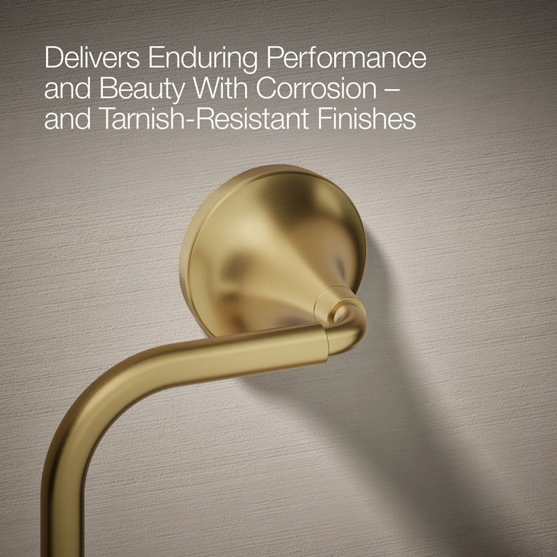 Tone Towel Ring, Vibrant Brushed Moderne Brass