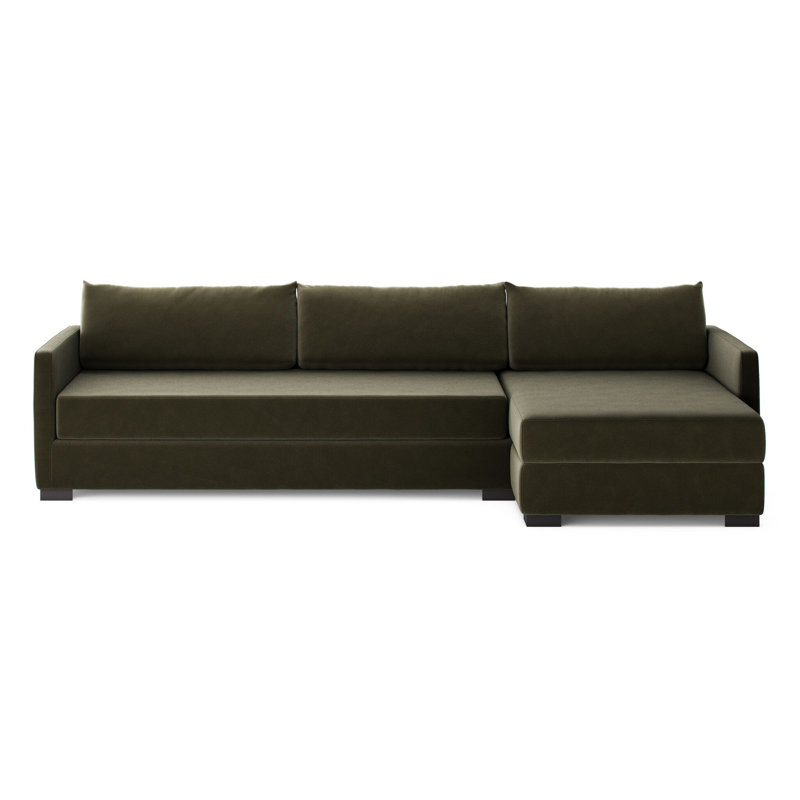 Wickham Sofa & Chaise, Crypton Nomad Snow Polyester Blend, Right Hand Facing