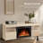 Free Standing Fireplace, Remote Control, 60'', Electric Fireplace Mantel, Adjustable Real 3D Flame Brightness (Lightoak)-145631762
