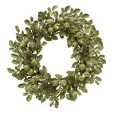 HOLLY LEAF WITH PODS WREATH