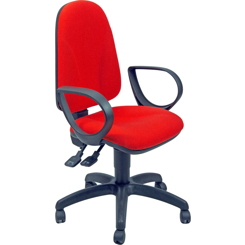 Fiskerton Acrylic Office Chair, Red