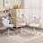 Children's Swivel Chair With Cute Rabbit Backrest, Adjustable Height 5 Caster Activity Chair, Study Chair For Bedroom And Study Desk-1662352362