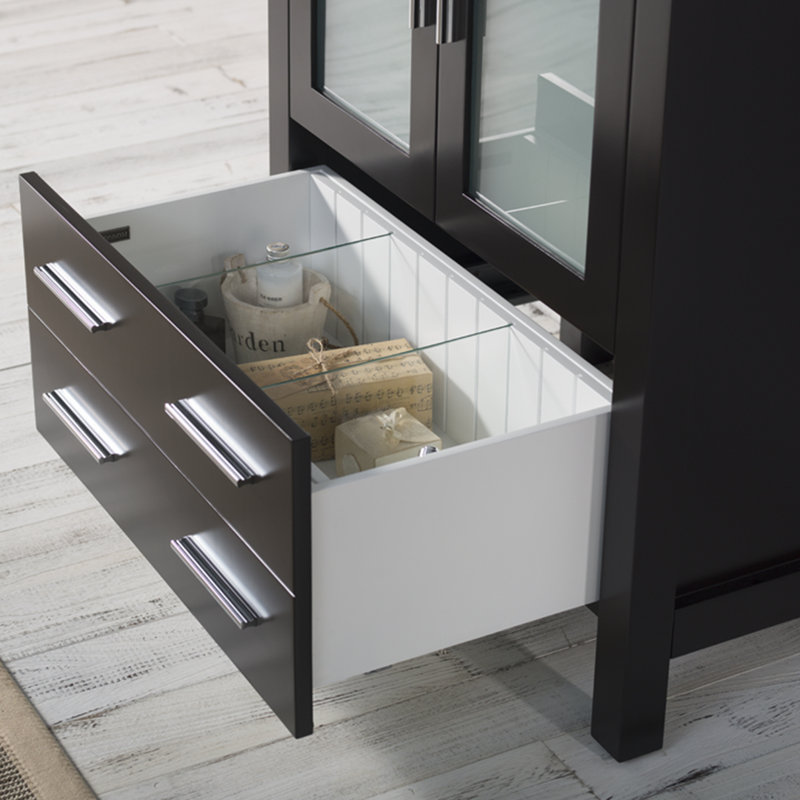 Meuble-lavabo simple 30 po avec lavabo, Espresso