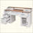 Farmhouse Office Desk With Charging Station & Storage Cabinet, Barn Door Design Home Office Study Desk With File Drawer, Monitor Stand And Keyboard Tray For Office, Study, Living Room-178077230