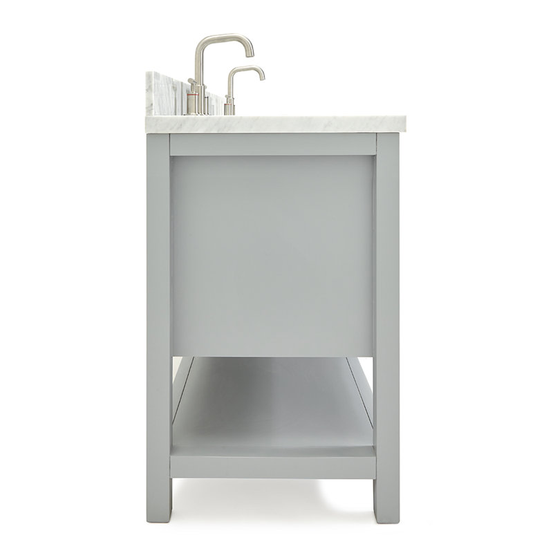 Bayhill 73'' W Double Vanity, Gray, Rectangular