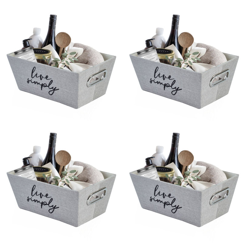Ensemble de bacs de rangement en tissu