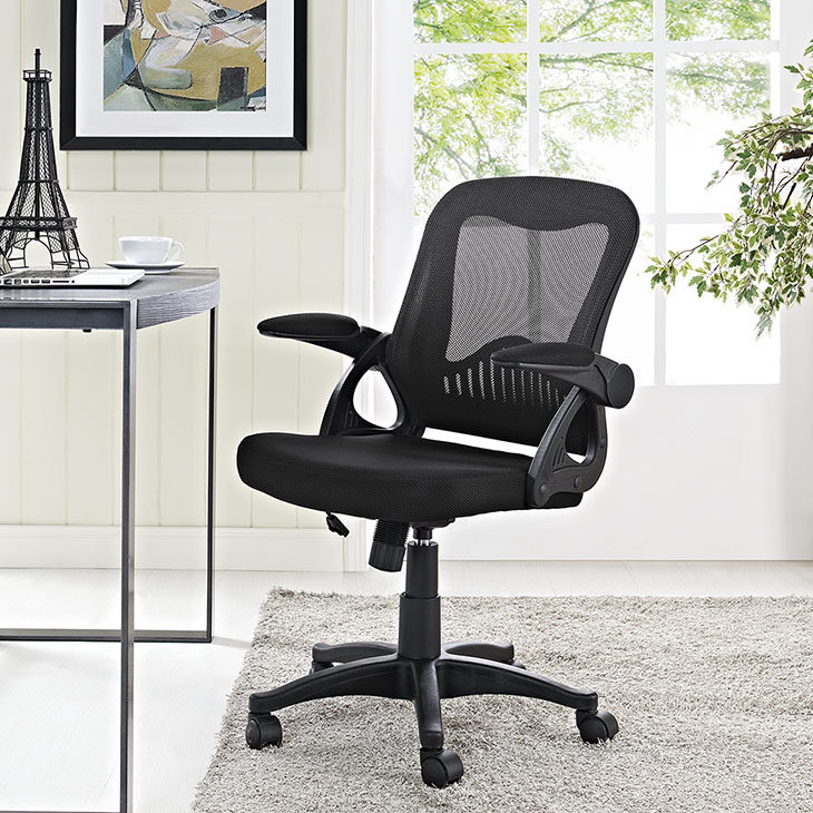 Advance Black Mesh Swivel Office Chair with Adjustable Arms