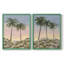 Impression encadrée Sunrise Palms I-Premium - prête à être accrochée - aucun clou requis - aucun clou requis-108025215-108025214