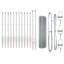 100 cm H x 2500 cm W Steel Fencing Kits Fencing