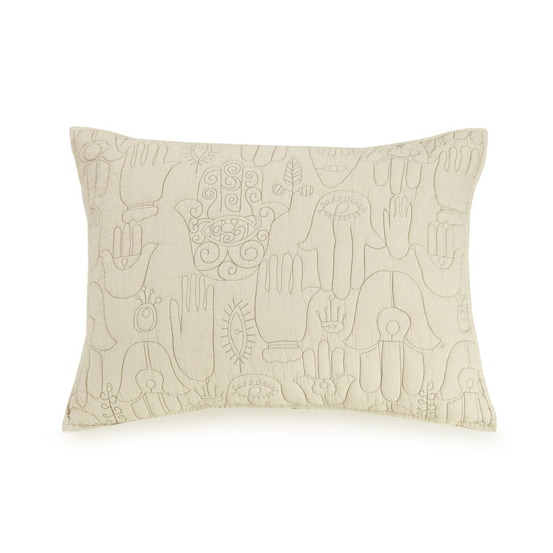 Jungalow Khaki Hamsa Hand Full/Queen Quilt Set