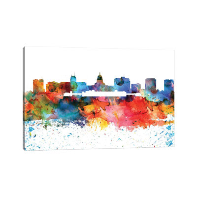 Madison Skyline - Wrapped Canvas Painting