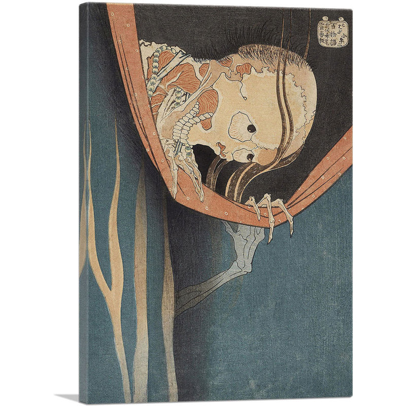 Hyaku Monogatari Kohada Koheiji 1831 - reproduction, H 18 po x l 12 po x P 0,75 po