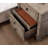 Wire-Brushed Finish 1Pc Nightstand Warm Gray Color Solid Wood 3-Drawers Bedside Table Transitional Bedroom Furniture
