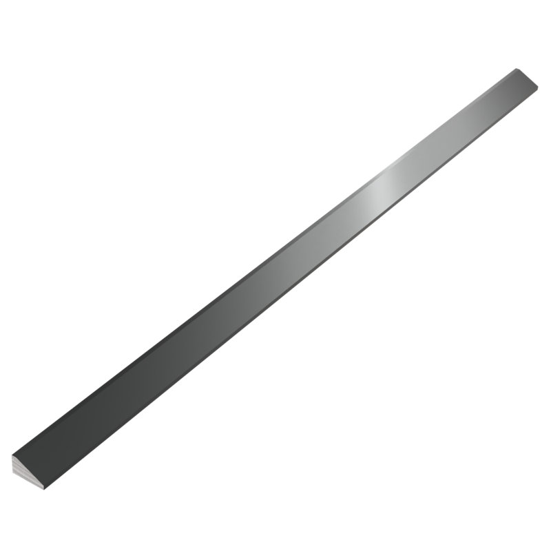Barre d'angle en aluminium 0,438 po x T 0,25 po, L 96 po, Dos plat