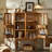 Modern Nut-Brown Solid Wood Sideboard