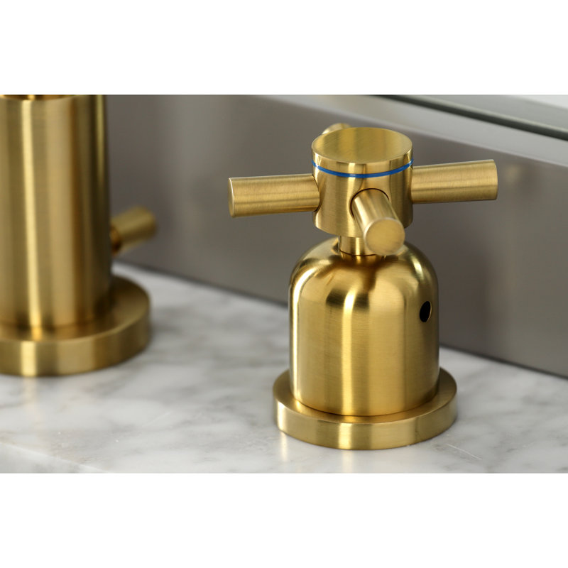 Robinet de salle de bain espacé Kingston, Laiton satiné