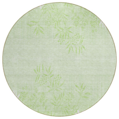 Tapis ivoire rond 8 po