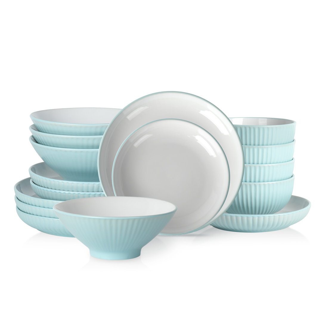 Lustra 16 Piece Stoneware Dinnerware Set - Service for 4 Christian Siriano 