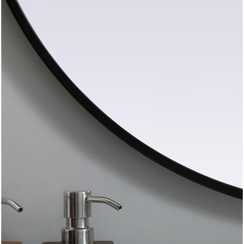 Miroir mural Sabine, Noir, 40 po x 30 po