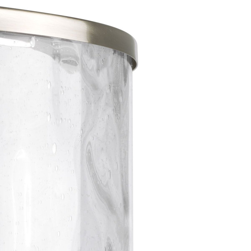 Luminaire suspendu cylindrique à 1 lumière Rawson, Nickel brossé