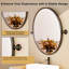 Miroir de salle de bain pivotant ovale 30 po x 23 po, miroir de meuble-lavabo à cadre moderne en métal, miroir inclinable réglable pour mur