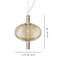 Riflesso Suspension 2L1 Amber Transparent Matt Gold 3 L2221 Ul-968327276-968327279-968327273