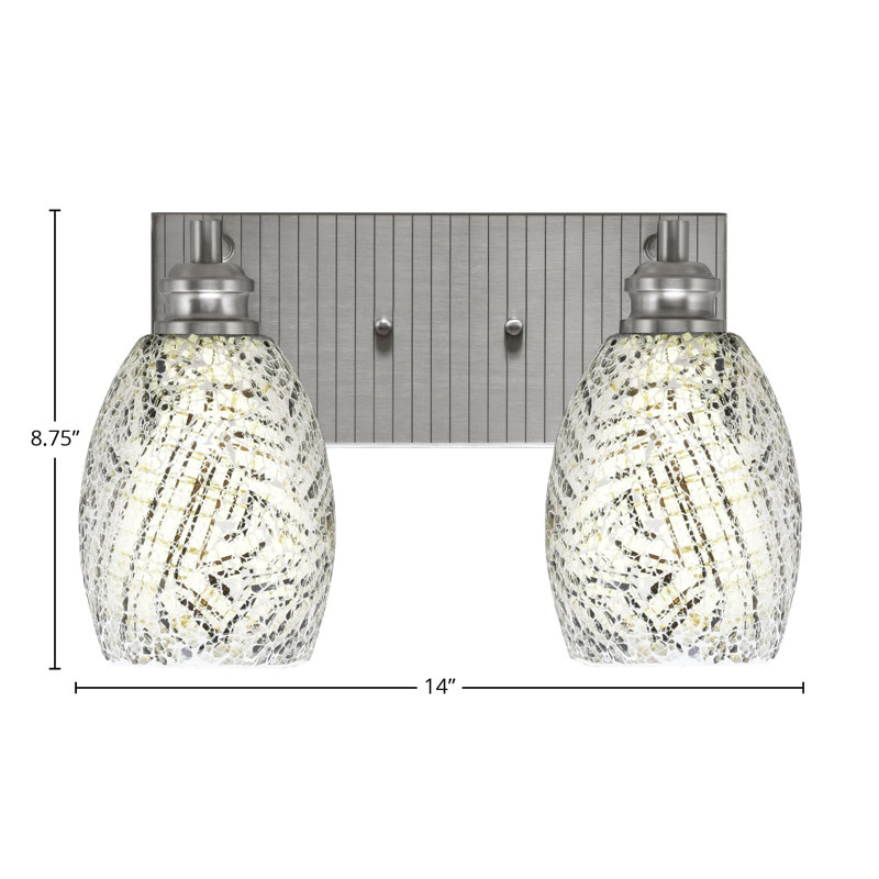 Éclairage pour meuble-lavabo 2 lumières Ason, Nickel brossé