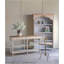 Console 63 pouces à trois niveaux en bois, table d'appoint de style campagnard vieilli avec détails festonnés, canapé d'entrée multi-couches pour le salon