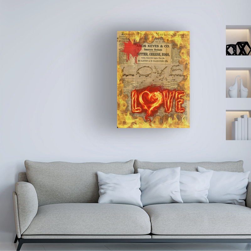 Art sur toile Marcus Jules Love Eggs & Cheese, H 24 po x l 32 po