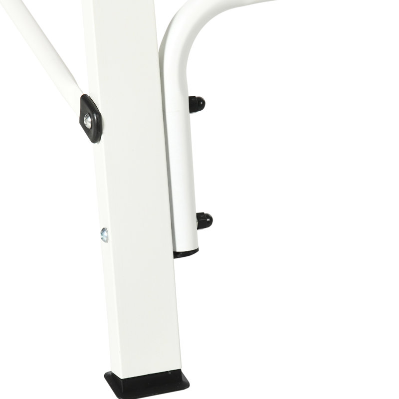 Strong Metal Swing Frame In White, 528 Lbs Capacity, For Backyard Patio Lawn Playground Happiness Porch Stand, Weight Outdoor Relaxation